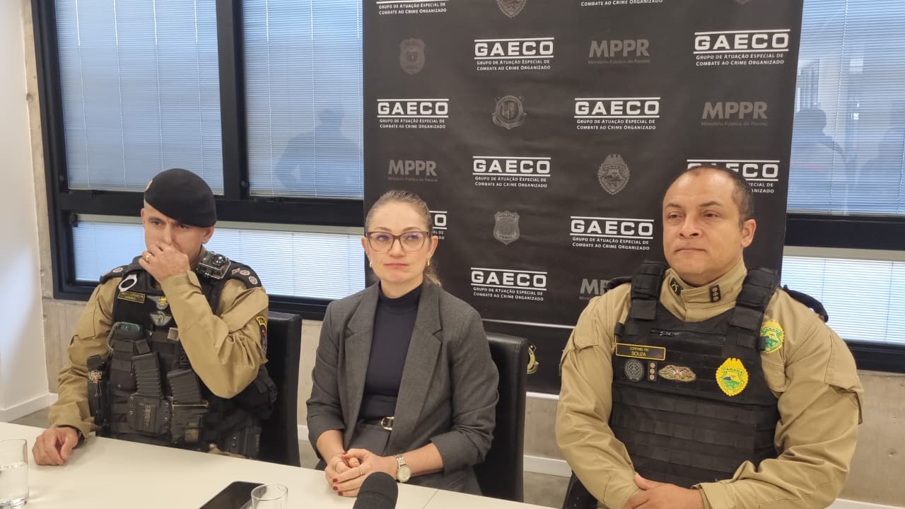 Gaeco e PM falam sobre operação contra policiais que desviavam mercadorias apreendidas do PY.