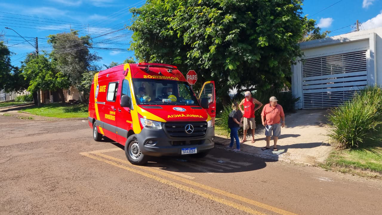 Motociclista fica ferido em acidente no Bairro Alto Alegre em Cascavel