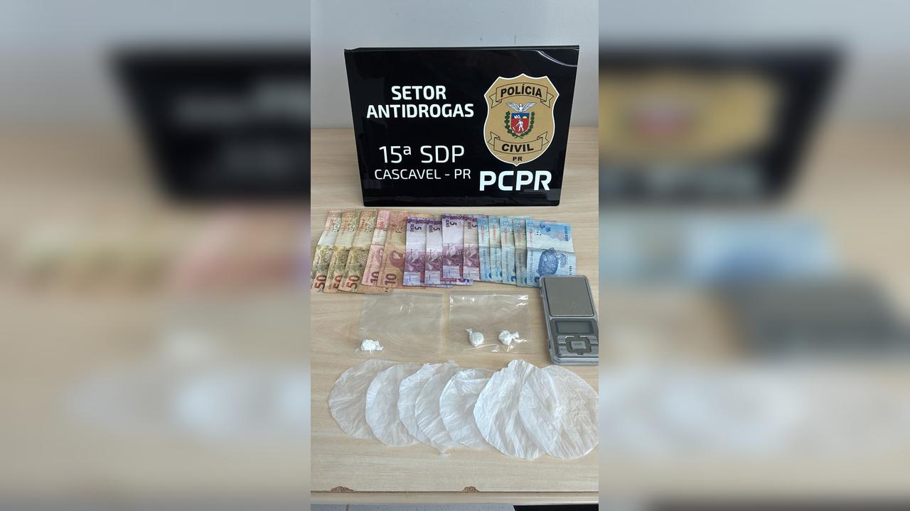 Idoso de 76 anos é preso em flagrante por tráfico de drogas em Cascavel