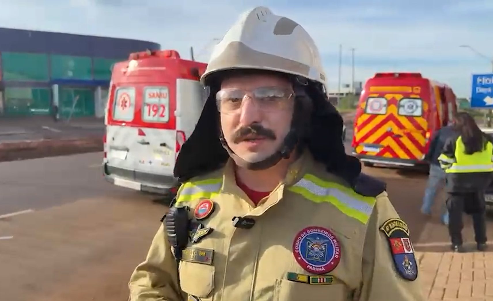 Conforme tenente dos Bombeiros, motorista do Uno passou mal e carona puxou o volante