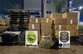 PF, PC e PM apreendem cerca de 20 mil maços de cigarros contrabandeados em Foz do Iguaçu