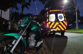 Jovem fica ferido após queda de motocicleta em Cascavel