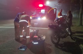 Colisão entre motos deixa um ferido no Centro de Cascavel