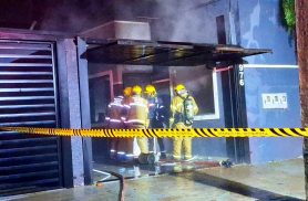 Incêndio atinge residência no Cascavel Velho e deixa morador ferido por inalação de fumaça