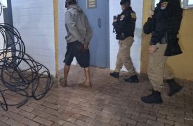 Patrulhamento termina com detenção por furto de fios no Brasmadeira