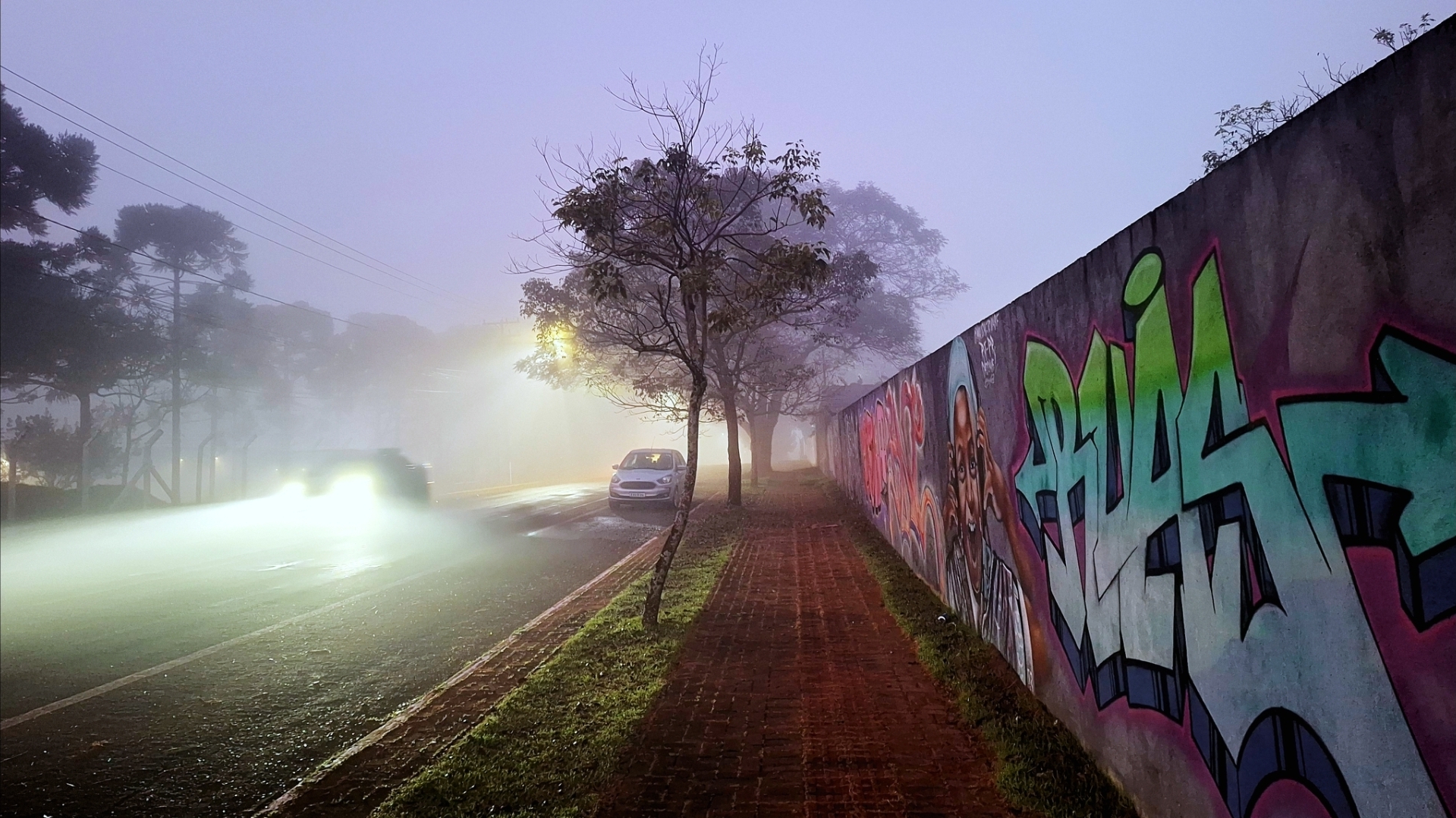 Neblina e frio: Cascavel desperta para mais uma segunda-feira de trabalho