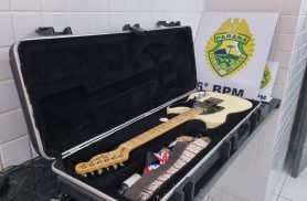 Guitarra avaliada em mais de R$ 20 mil furtada em Cascavel é localizada com homem cubano no Santa Cruz