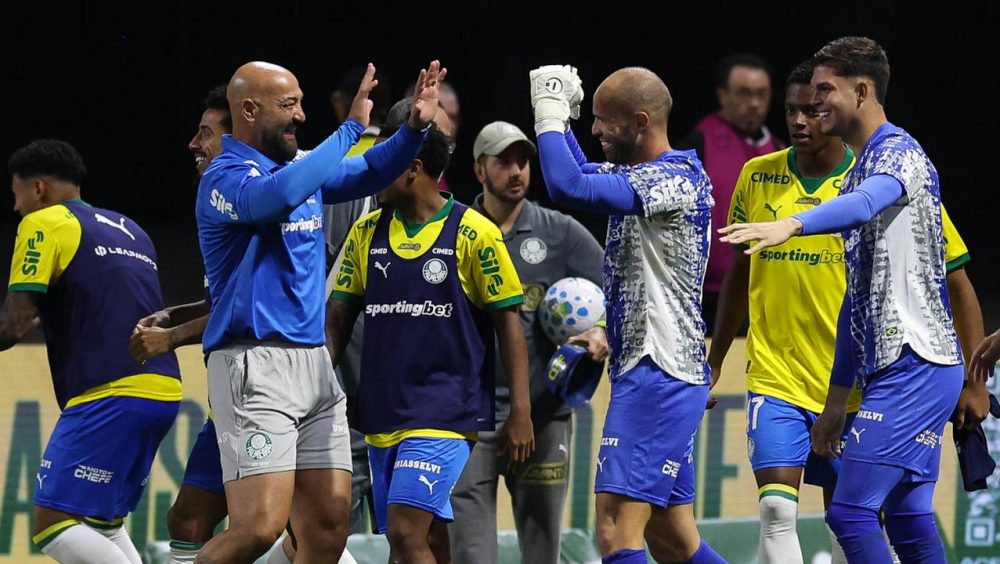 Palmeiras vai à pausa da Copa com 55% de chance de título no Brasileiro; veja probabilidades Imagem referente a Palmeiras vai à pausa da Copa com 55% de chance de título no Brasileiro; veja probabilidades