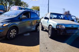 Acidente entre Onix e Verona é registrado na Avenida Barão do Rio Branco