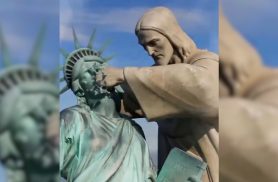Cristo Redentor dá soco na Estátua da Liberdade em vídeo divulgado por embaixada do Irã na Tunísia