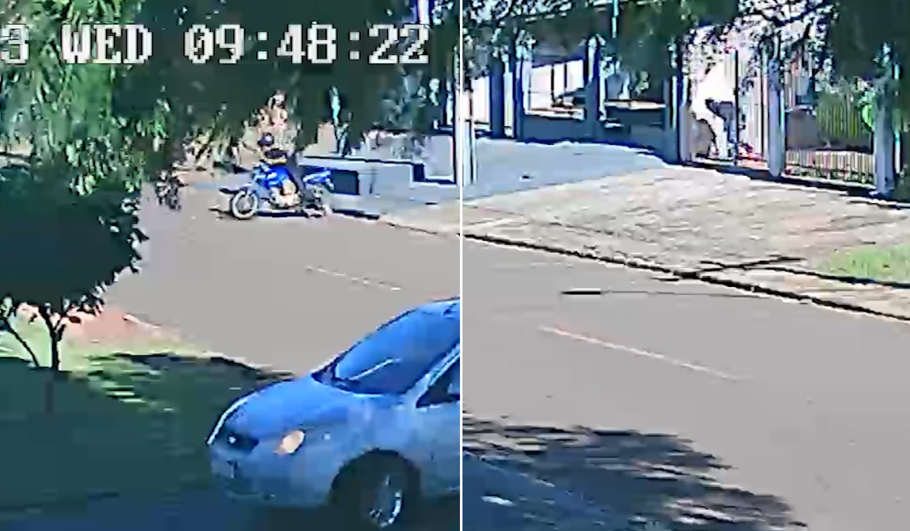Vídeo mostra homem furtando moto e vítima pulando de sacada para correr atrás do ladrão