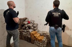 PCPR apreende mais de 211 quilos de maconha após localizar veículo acidentado em Guaraniaçu
