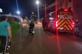 Condutor de moto fica ferido e cachorro morre em acidente na Rua João Maria Correia