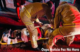Motociclista sofre ferimentos em colisão em Foz do Iguaçu