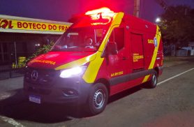 SIATE atende vítima com ferimentos no rosto e no tórax na Avenida Brasil em Cascavel