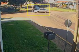 Câmera registra acidente entre carro e bicicleta que deixou jovem ferida em Cascavel