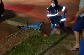 Idoso fica ferido após queda e é socorrido pelo Samu no Bairro Esmeralda