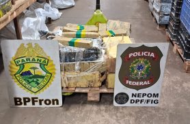 BPFRON e Polícia Federal apreendem mais de 141 quilos de maconha na fronteira com o Paraguai