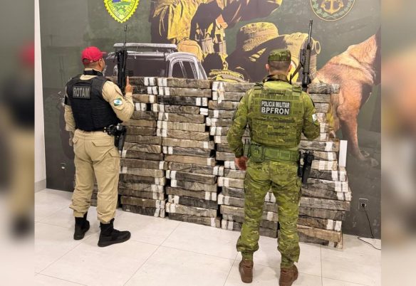 Mais de uma tonelada de maconha é apreendida em Perobal