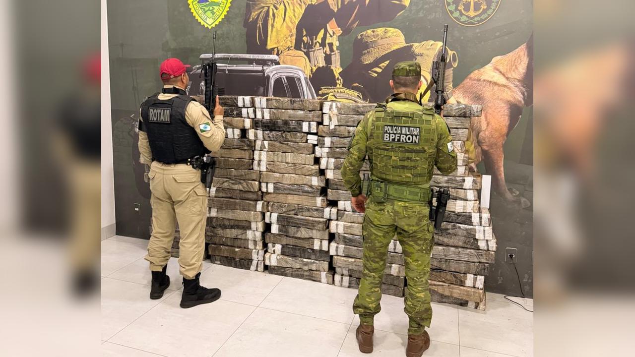 Mais de uma tonelada de maconha é apreendida em Perobal