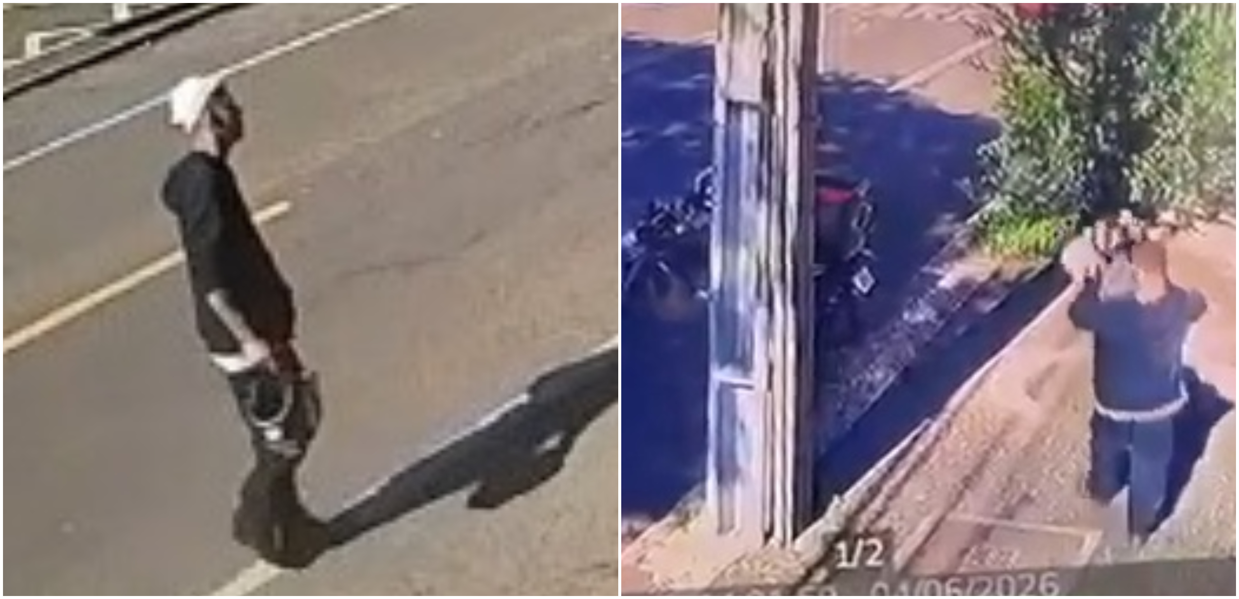 Furto descarado: homem caminha pela rua, monta na moto e foge diante das câmeras