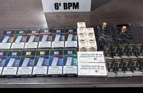 Choque apreende medicamentos, anabolizantes e cigarros eletrônicos na Rodoviária de Cascavel