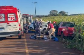 Gravíssimo acidente frontal deixa quatro feridos no interior de Santa Helena