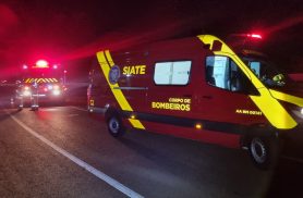Homem tem fratura exposta na perna após ser atingido por moto na PRc-467