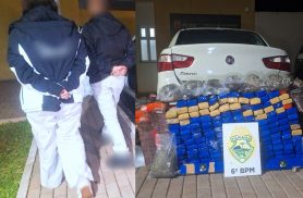 Segunda grande apreensão de drogas da madrugada resulta em casal preso