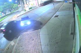 Câmeras registram forte colisão no cruzamento da Av. Piquiri com a Rua Paraná em Cascavel