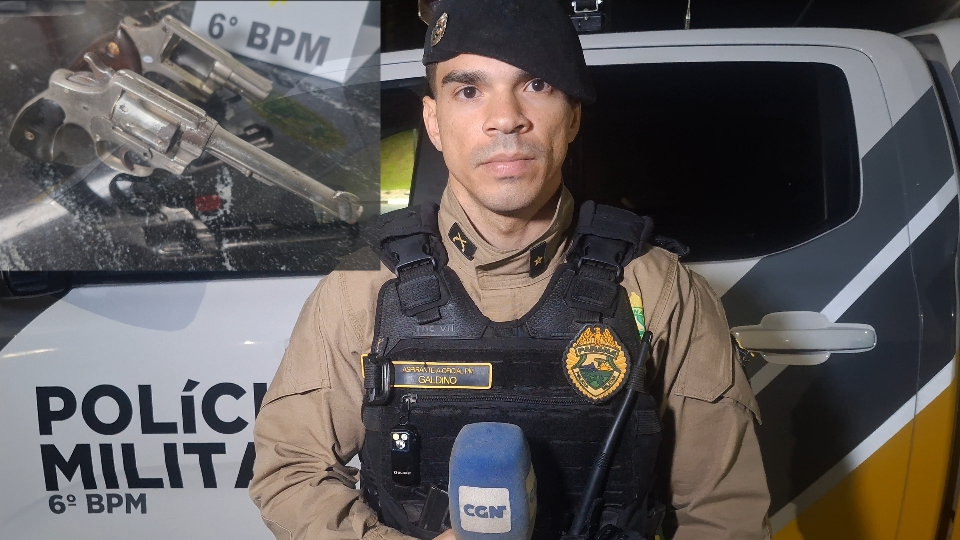 Tenente destaca rápida resposta da PM e apreensão de armas após tentativa de roubo no Alto Alegre