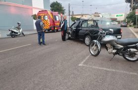Forte colisão entre Saveiro e Honda CG mobiliza Corpo de Bombeiros ao Alto Alegre