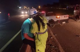 Motorista ferido após acidente com veículo oficial é encaminhado para atendimento hospitalar em Cascavel