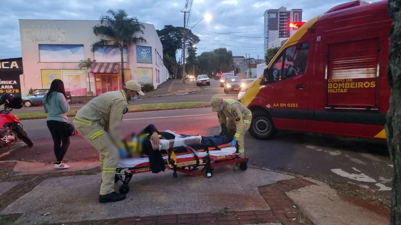 Motociclista sofre lesão no braço em acidente de trânsito no Coqueiral