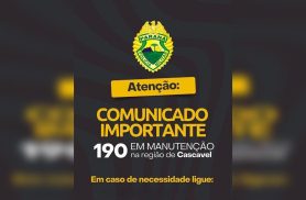 Número 190 da Polícia Militar está temporariamente indisponível