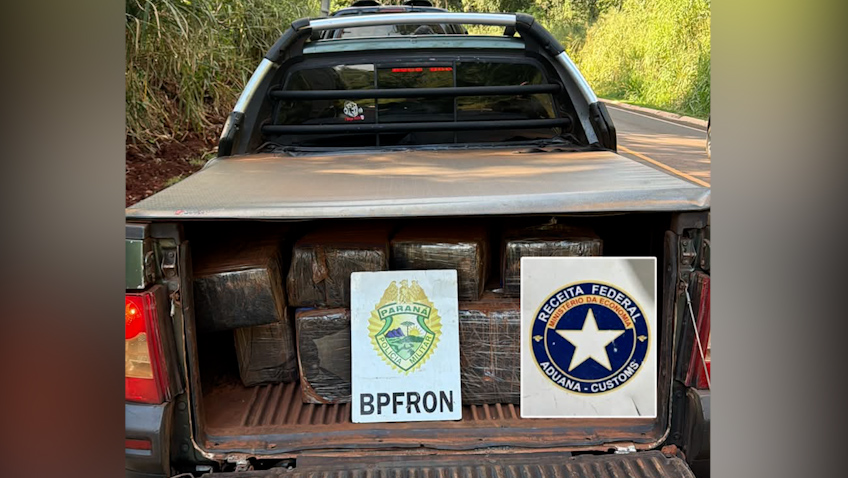 Mais de 500 quilos de maconha são apreendidos após perseguição policial Imagem referente a Mais de 500 quilos de maconha são apreendidos após perseguição policial