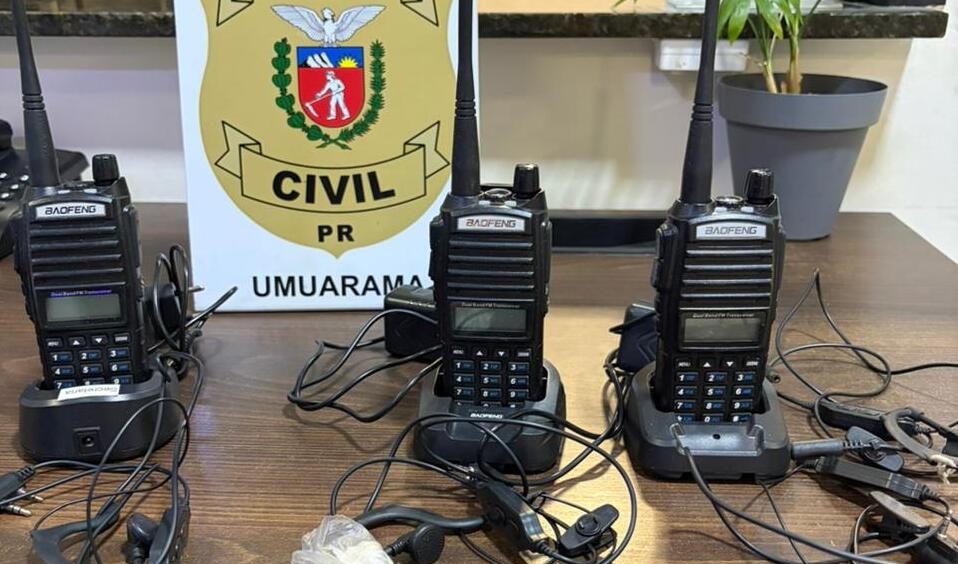 PCPR prende homem por receptação e apreende rádios comunicadores em Umuarama Imagem referente a PCPR prende homem por receptação e apreende rádios comunicadores em Umuarama
