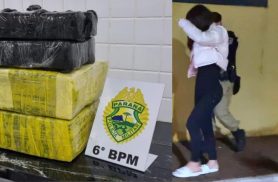 Denúncia leva PM a interceptar ônibus e apreender mais de 21 quilos de droga