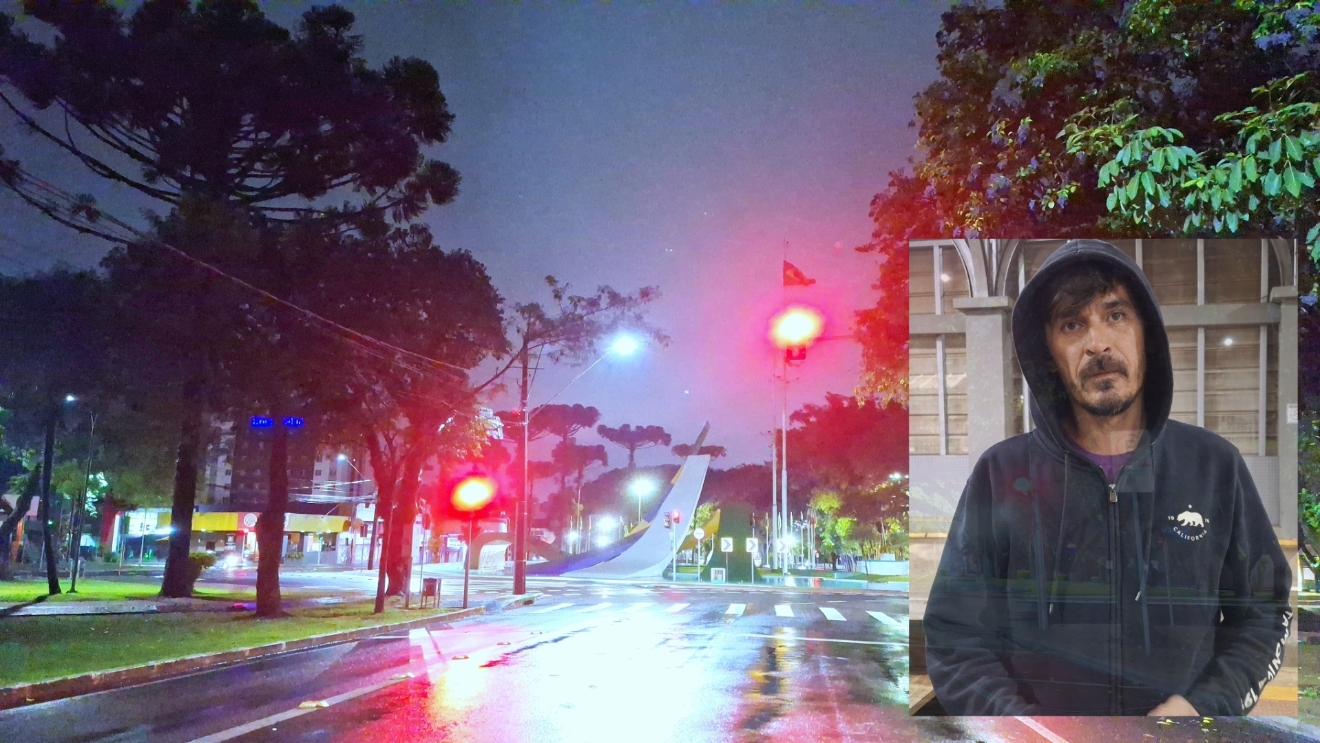 Madrugada fria e movimentada dá lugar a um amanhecer úmido em Cascavel
