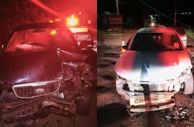 Colisão frontal na PR-180 deixa duas pessoas feridas em Cafelândia