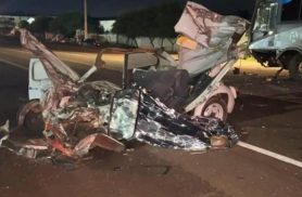 Pais de Vinicius da Silva Santana passaram pelo local momentos depois do acidente fatal acontecer