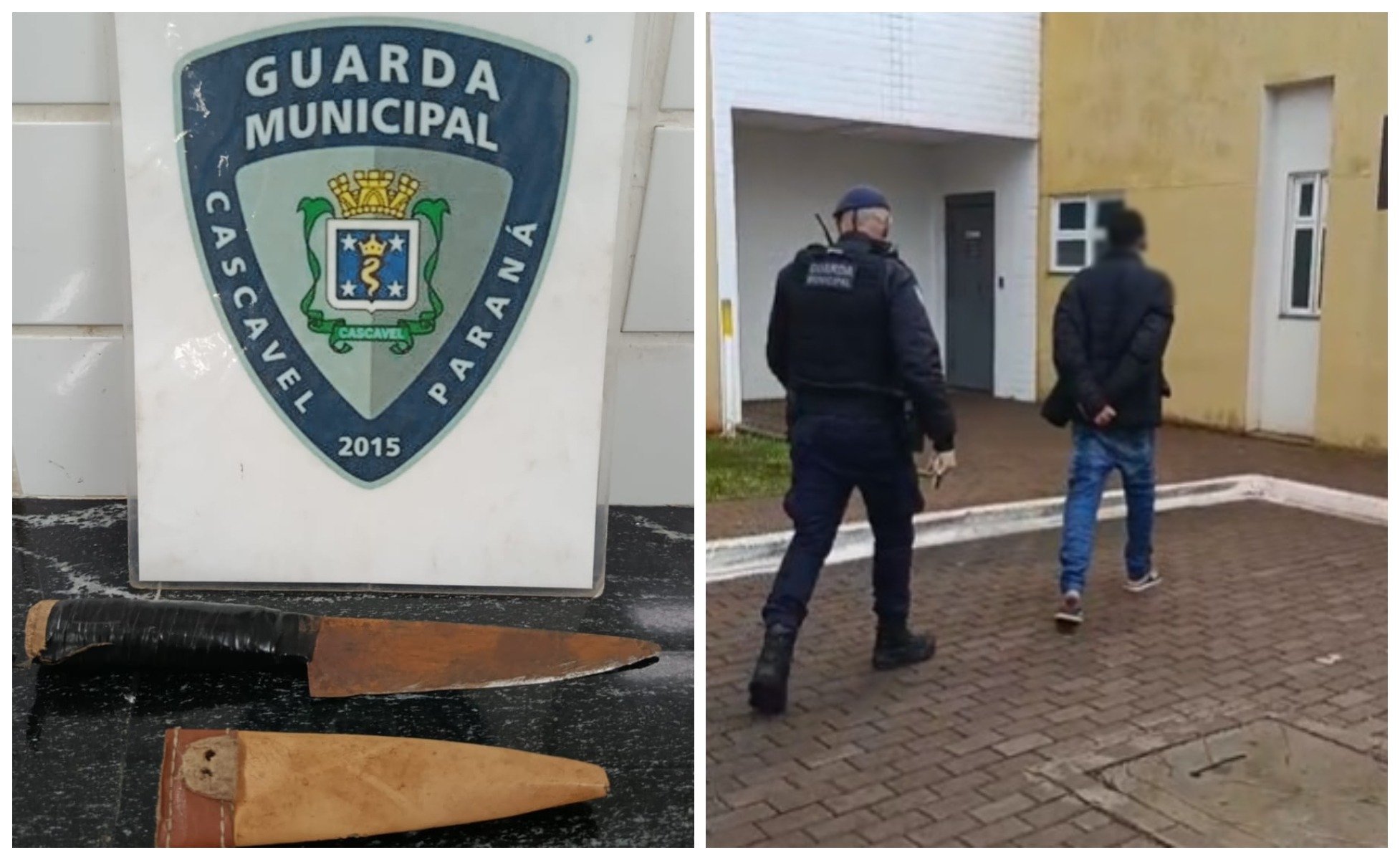 Homem de 30 anos é detido após ameaçar mãe e padrasto com faca em Cascavel