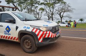 Saída de pista mobiliza equipes da Via Campo na rodovia BR-369