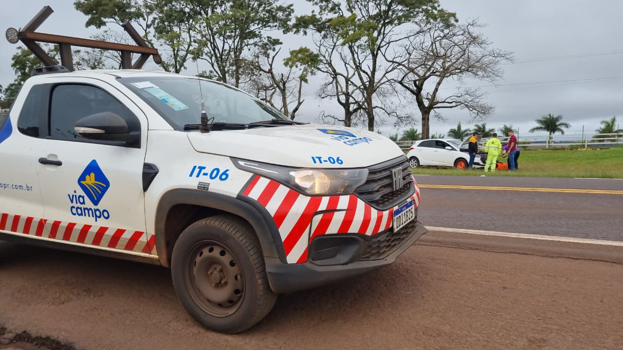 Saída de pista mobiliza equipes da Via Campo na rodovia BR-369