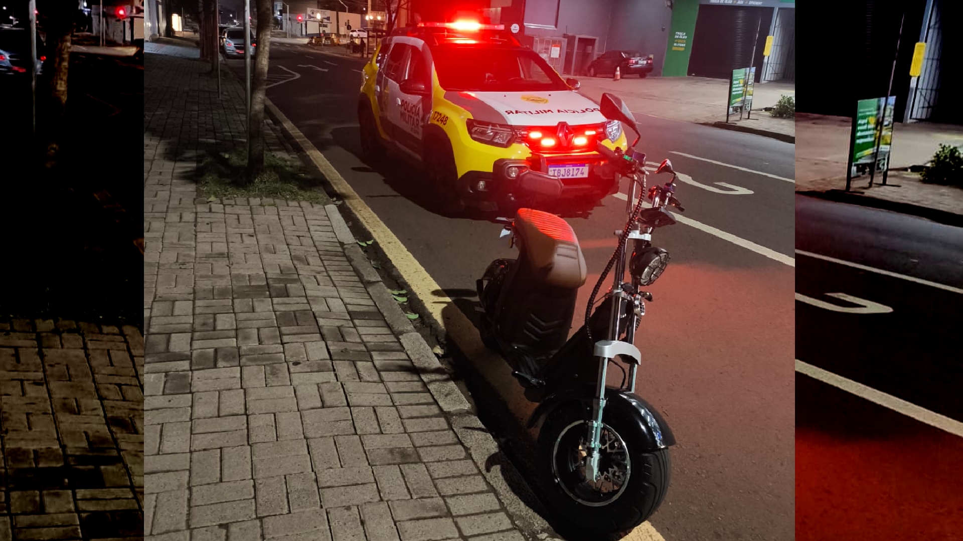 Condutor é flagrado usando celular e tem ciclomotor removido no Centro