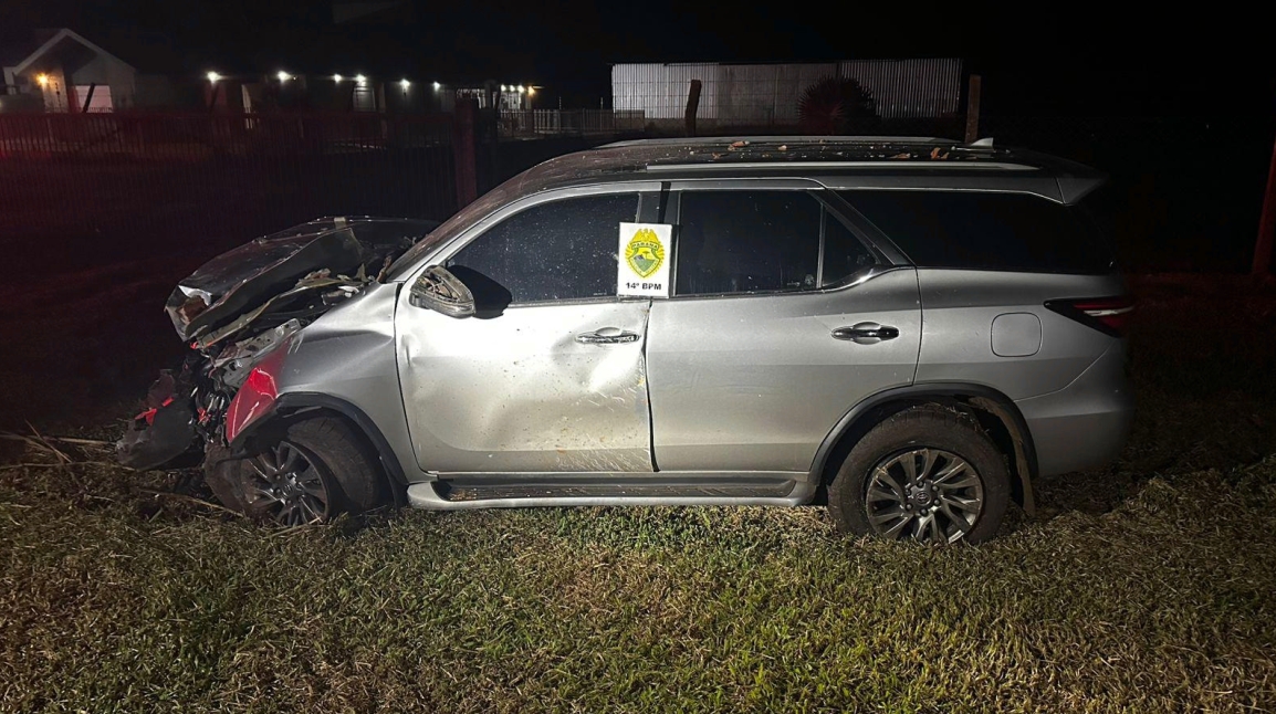 Imagem relativa a Caminhonete furtada é recuperada após perseguição na BR-277