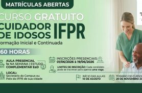 IFPR abre processo seletivo para curso gratuito de Cuidador de Idosos