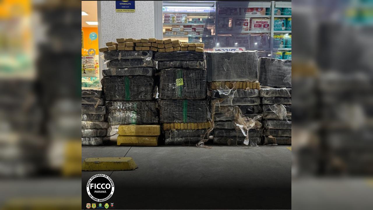 Imagem relativa a Ação integrada apreende quase 685 kg de maconha em caminhonete na divisa entre Paraná e Santa Catarina