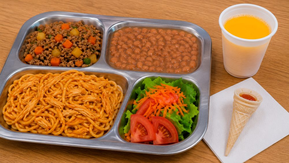Cardápio de hoje tem carne moída com legumes e espaguete com frango no Restaurante Popular Imagem referente a Cardápio de hoje tem carne moída com legumes e espaguete com frango no Restaurante Popular