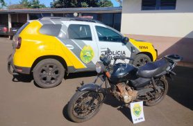 Polícia Militar recupera motocicleta furtada em Itaipulândia